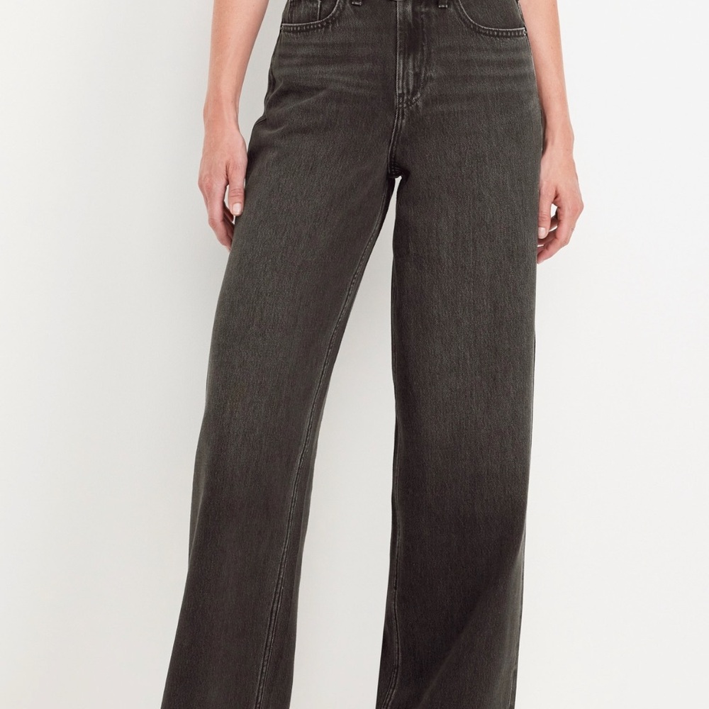 Women's Black Wide-Leg Jeans